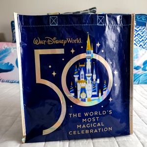 FREE w/purchase! Disney World 50th anniversary holographic medium tote bag